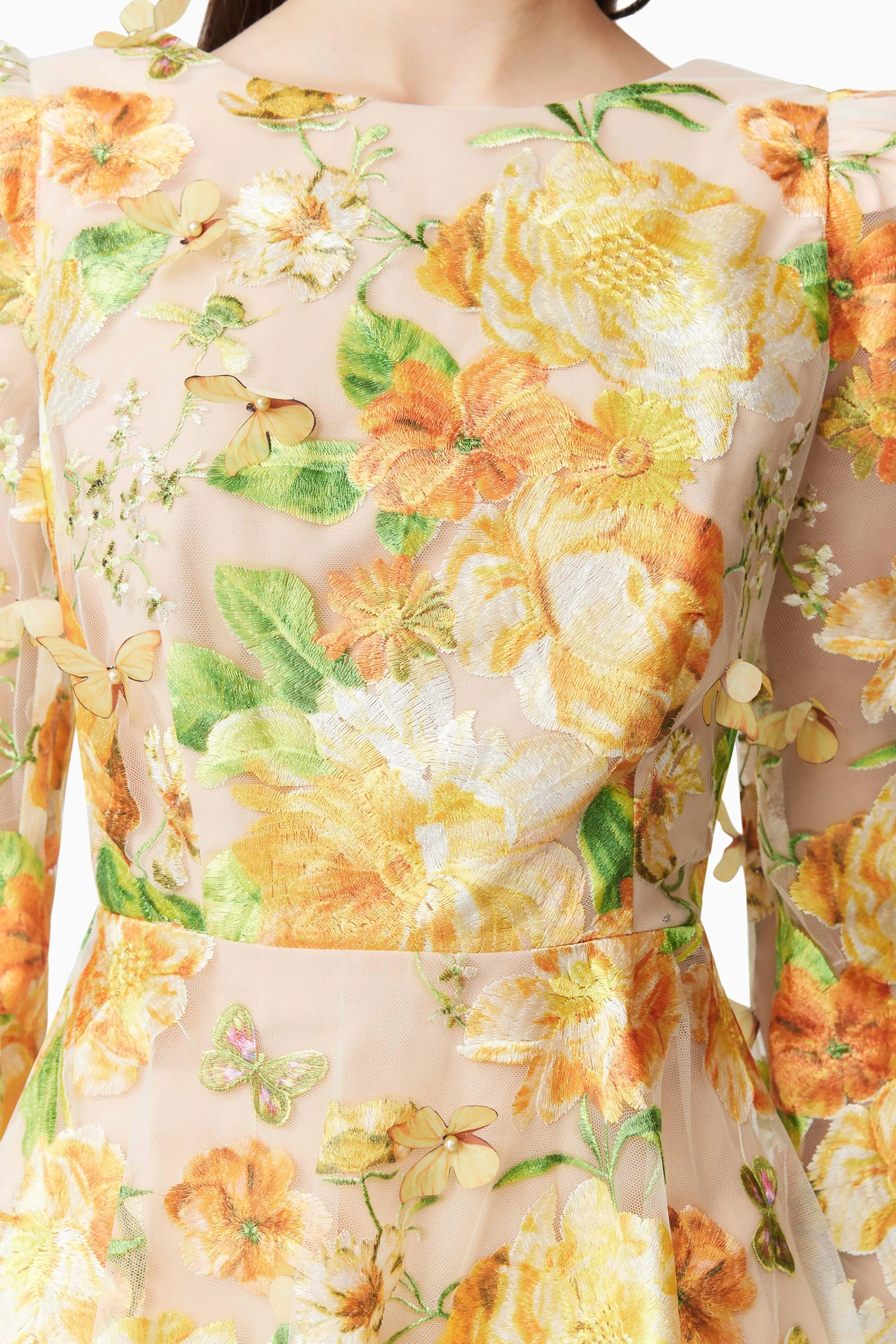 Aella A-Line Mini Dress in Yellow