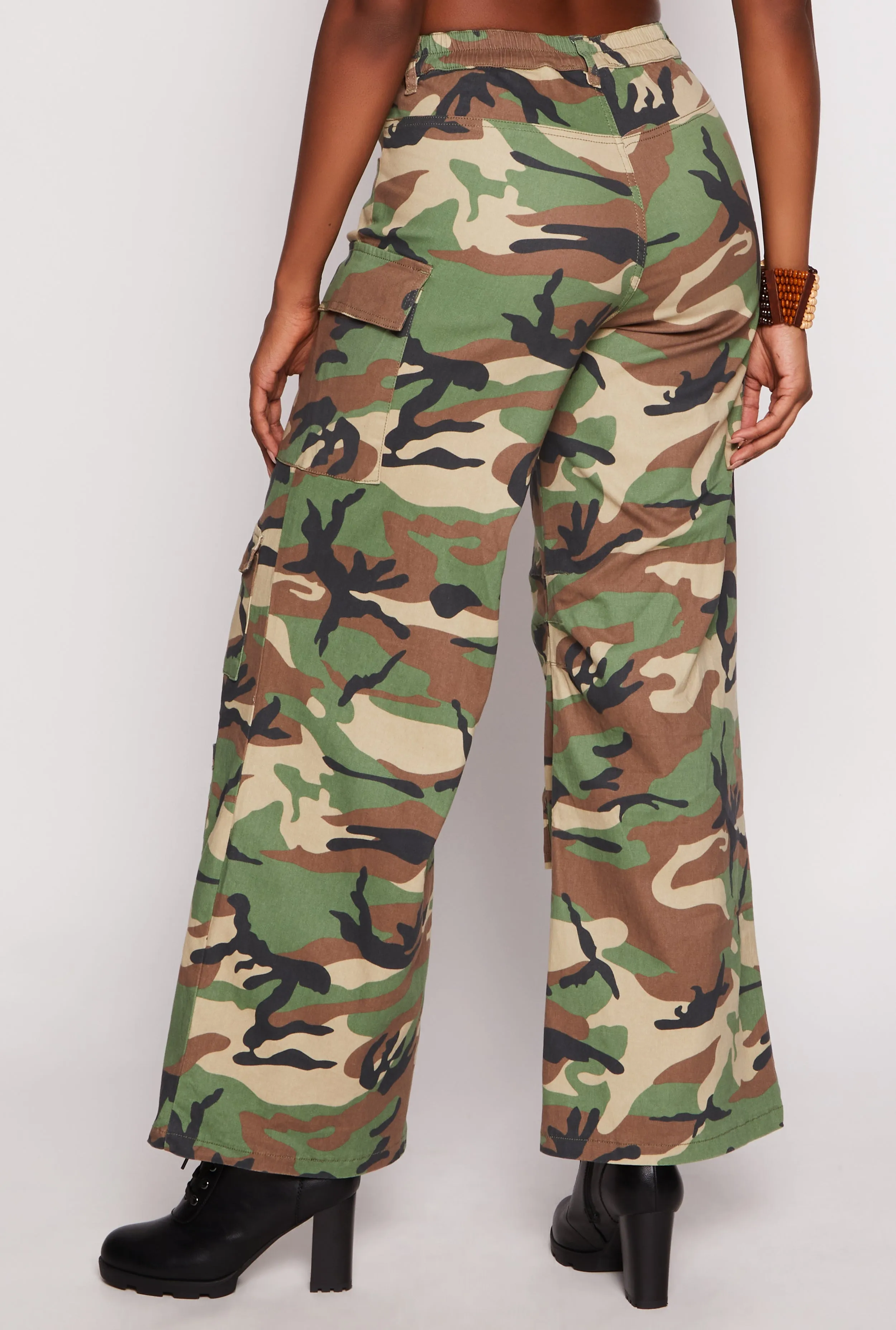 Almost Famous Camo Wide Leg Cargo Pants