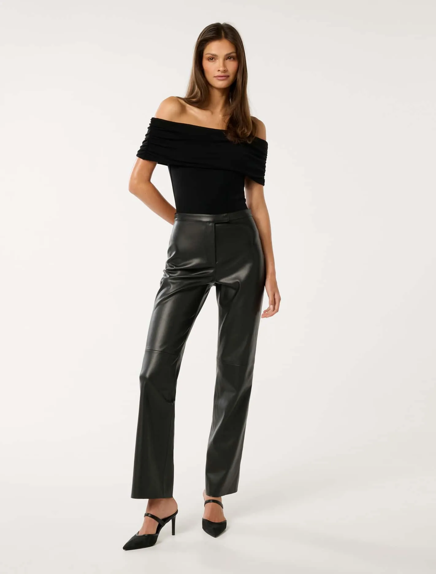 Bailee Vegan Leather Slim Pants