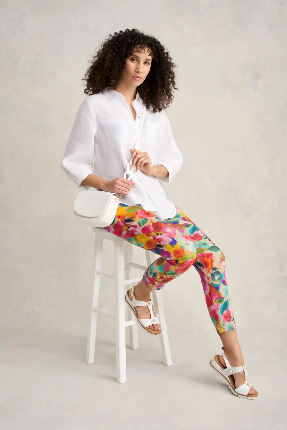 Bengajean® 7/8th Button Detail - Multi Roses Print