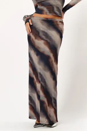 Beverly Maxi Skirt - Dusk Print