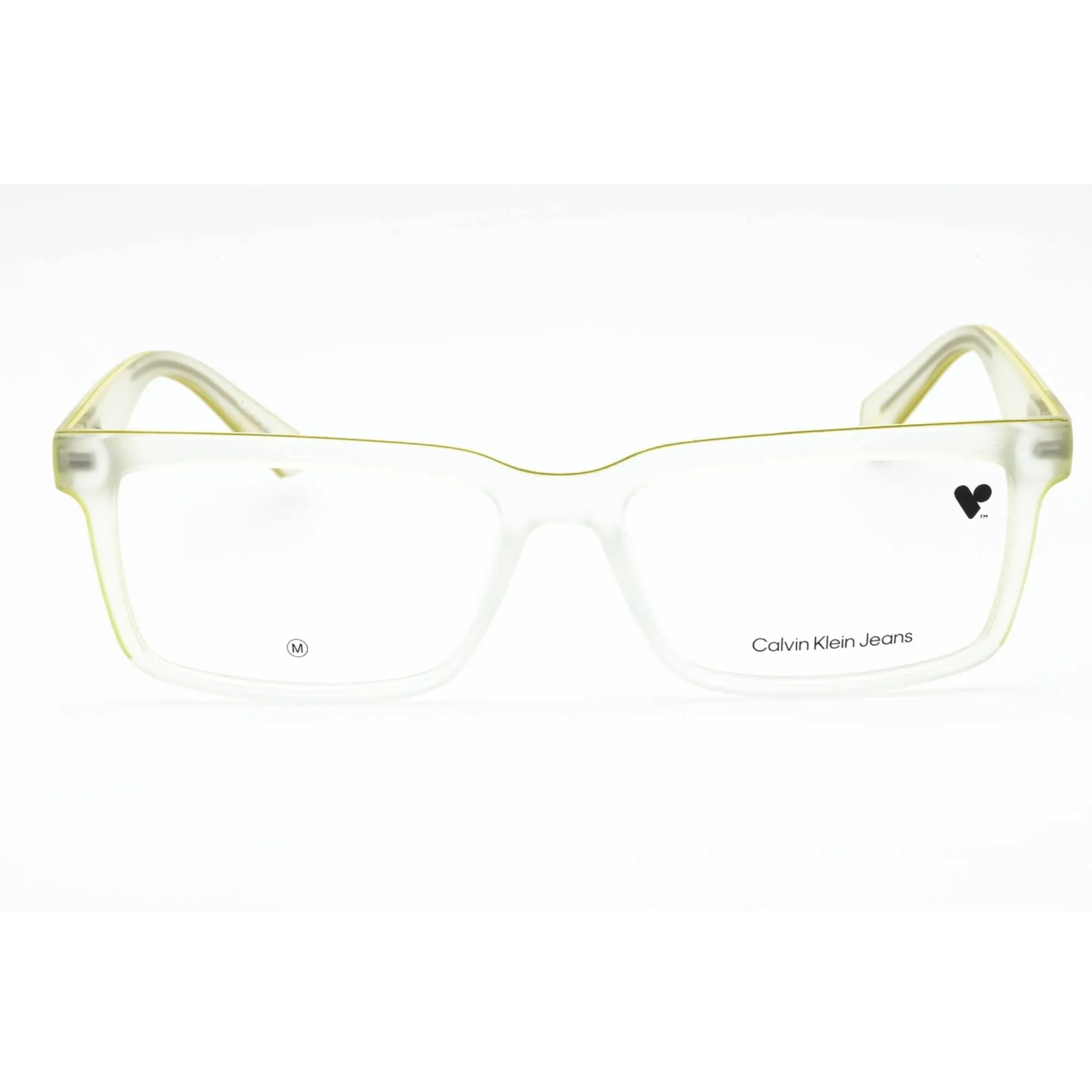 Calvin Klein Jeans Men's Eyeglasses - Crystal Clear Square Shape Frame | CKJ23612 971