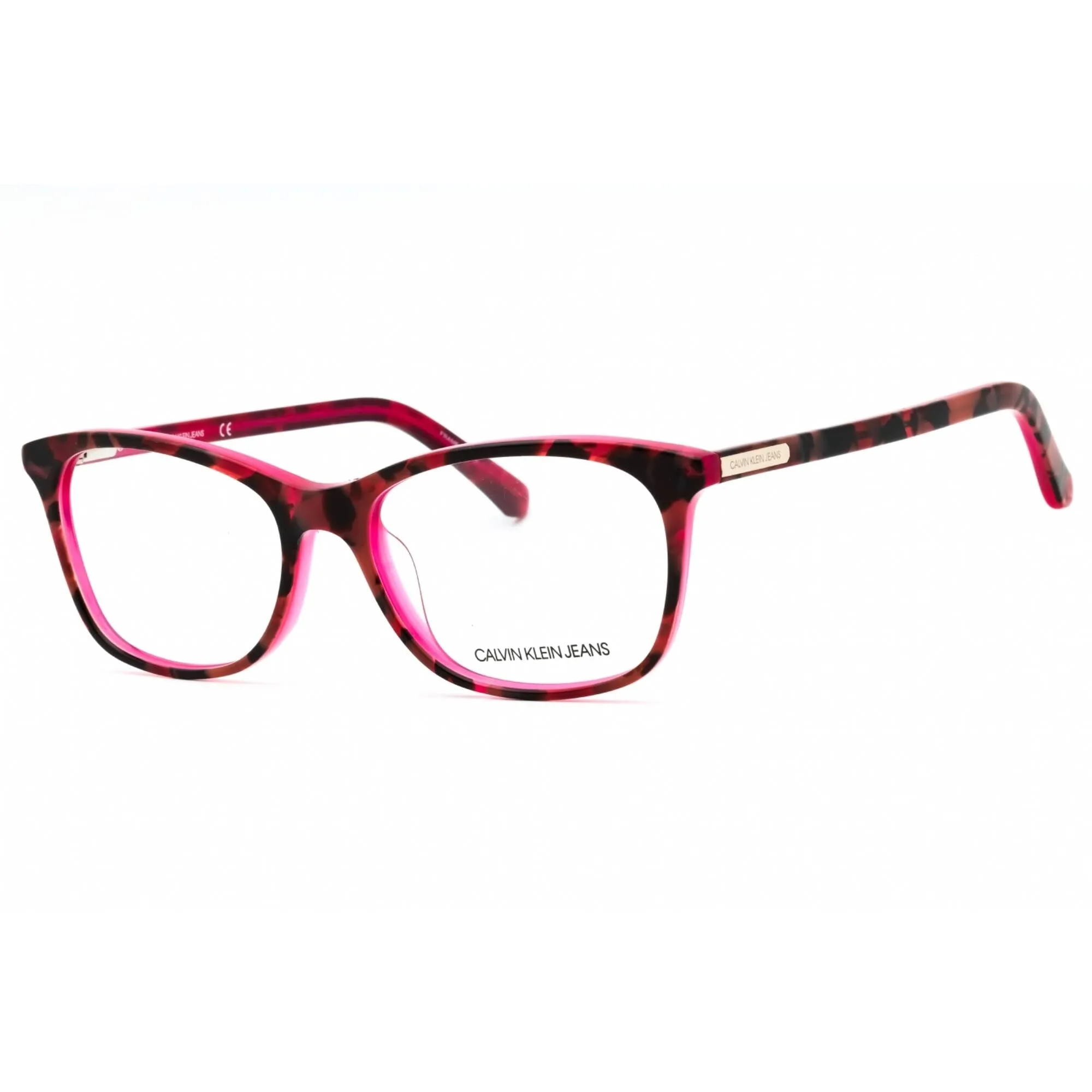 Calvin Klein Jeans Women's Eyeglasses - Pink Tortoise Rectangular Frame | CKJ303 624