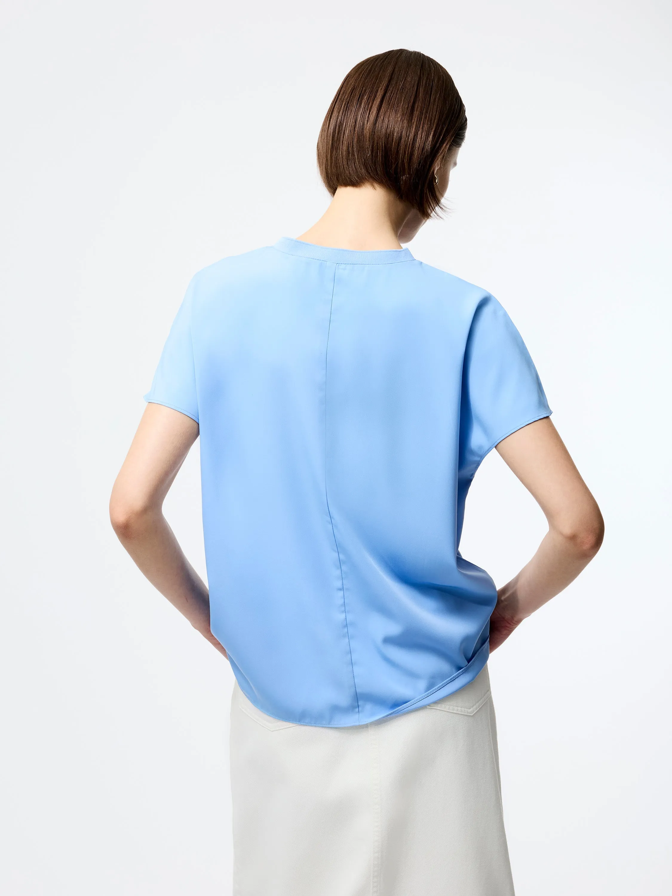 Capriana Crepe Crew Neck Top