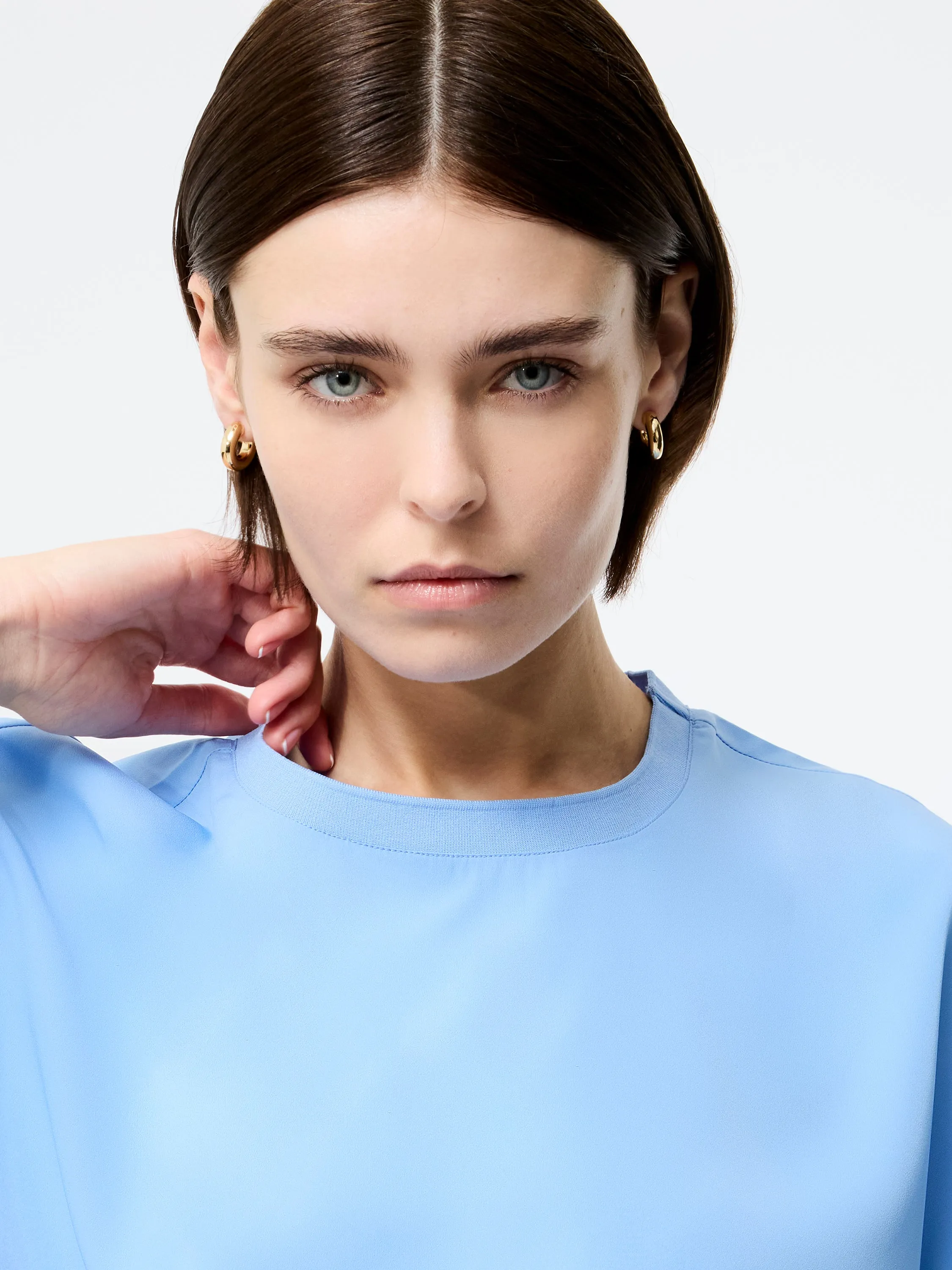 Capriana Crepe Crew Neck Top