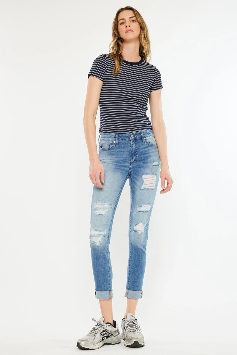 Caroline Mid Rise Ankle Skinny Jeans