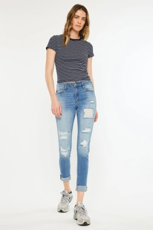 Caroline Mid Rise Ankle Skinny Jeans