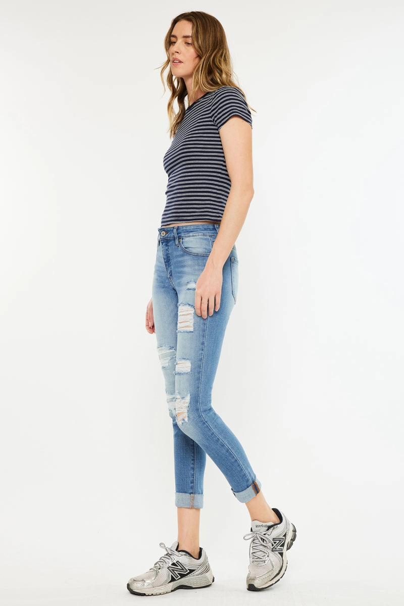 Caroline Mid Rise Ankle Skinny Jeans