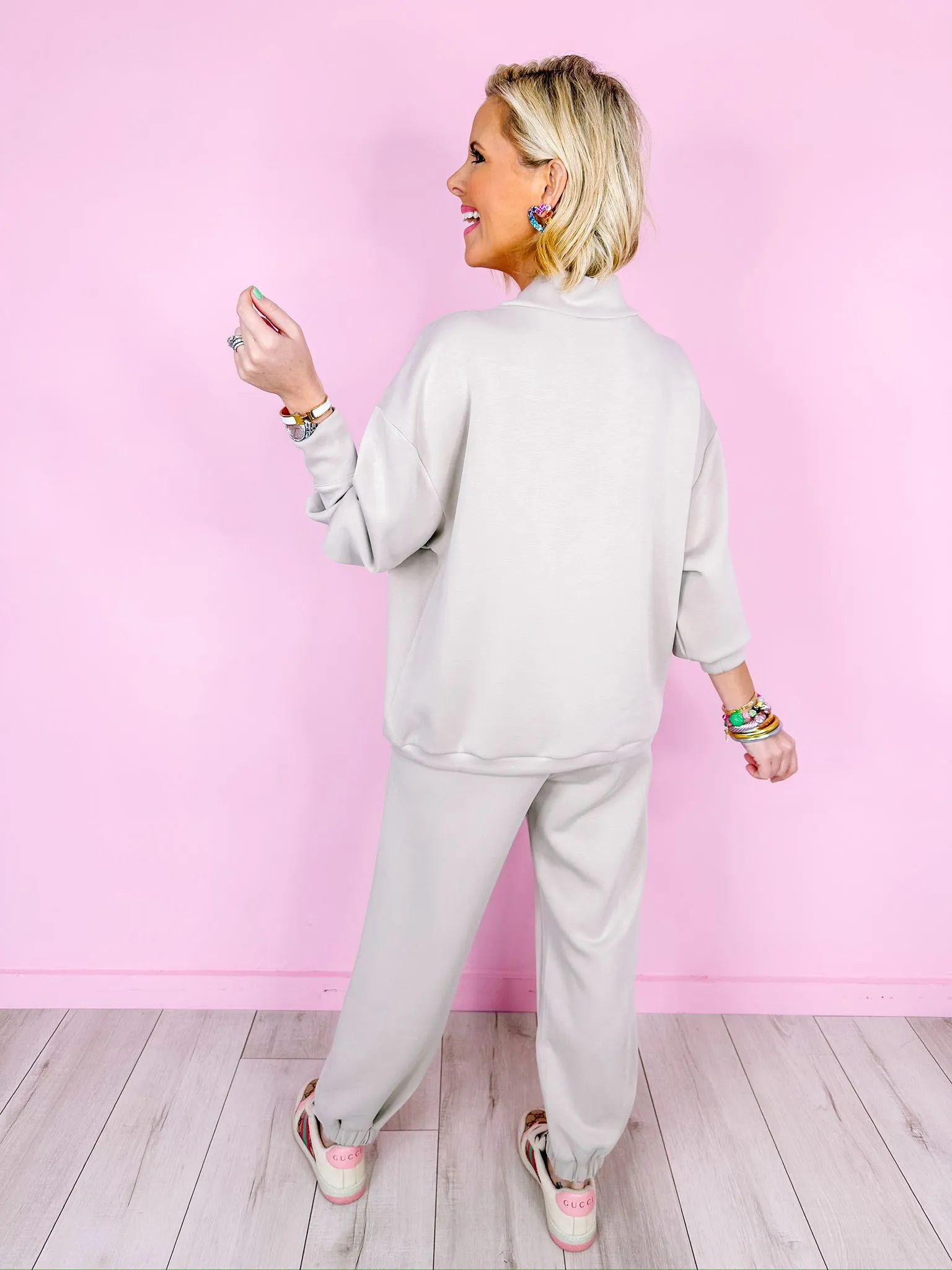 CARPOOL CUTIE JOGGER PANTS - BEIGE