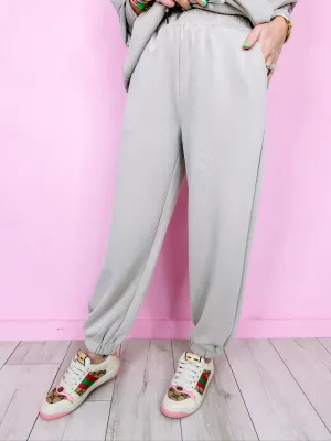 CARPOOL CUTIE JOGGER PANTS - BEIGE