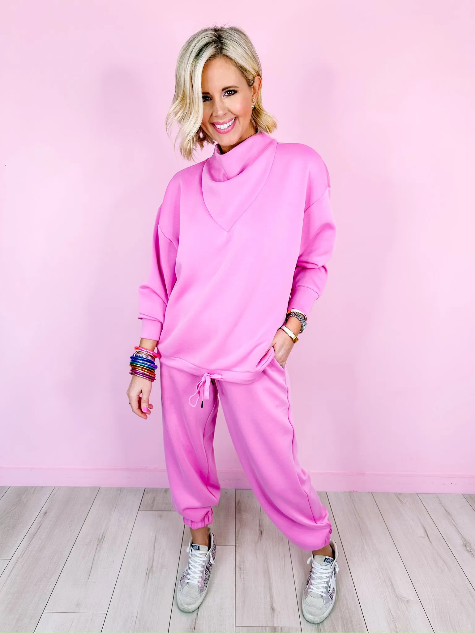 CARPOOL CUTIE JOGGER PANTS - PINK