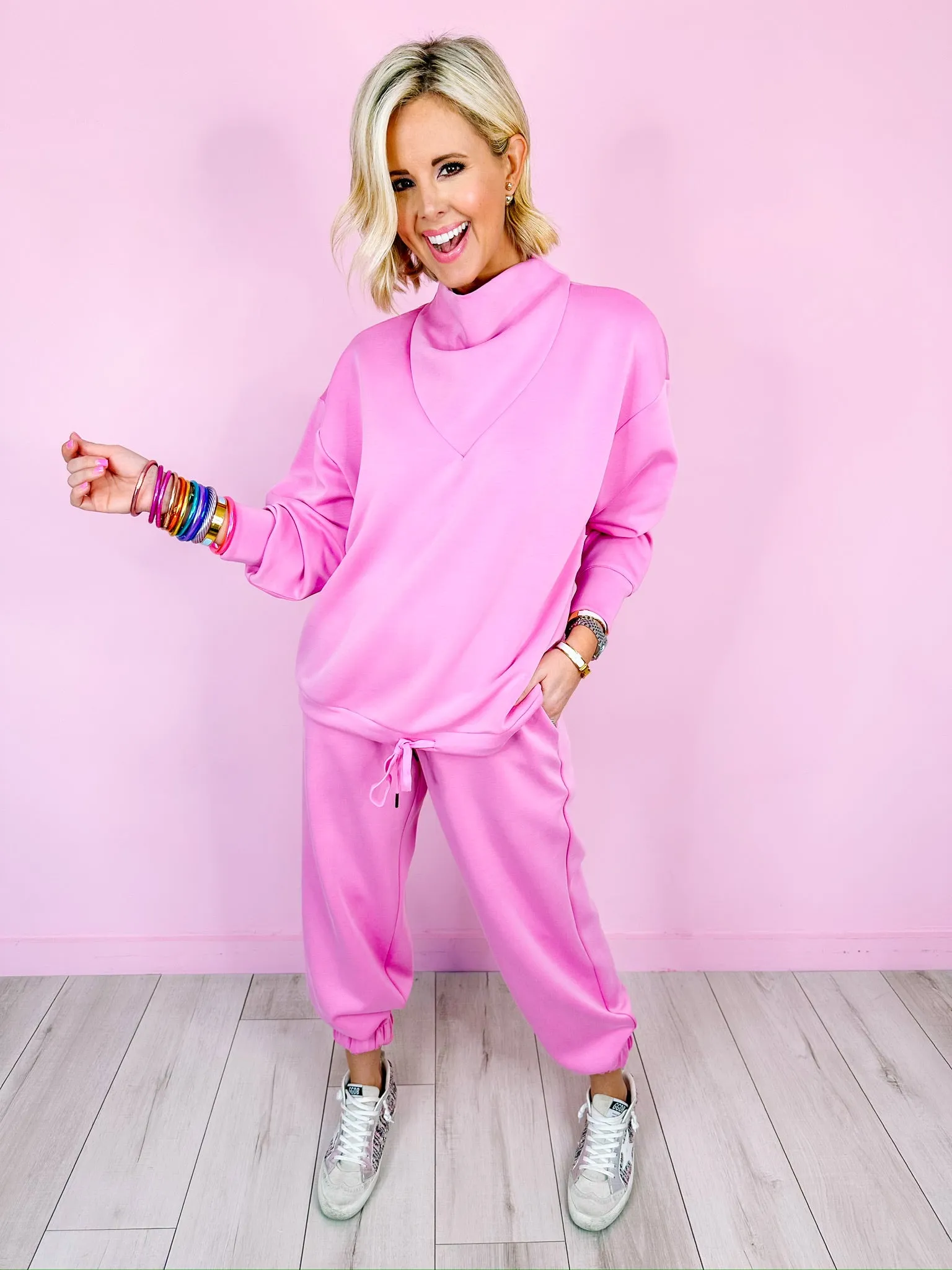 CARPOOL CUTIE JOGGER PANTS - PINK