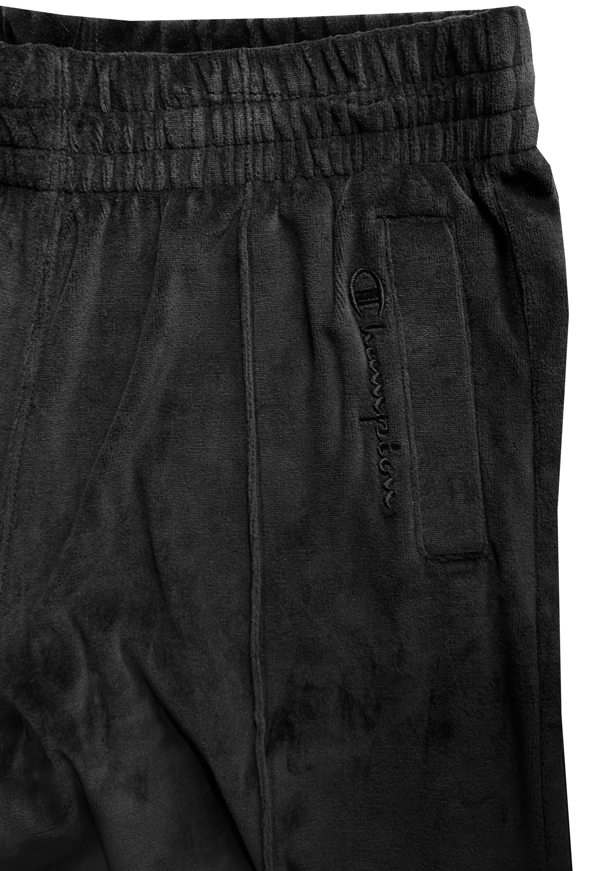 Champion Womens Wide Leg Velvet Velour Pants Black