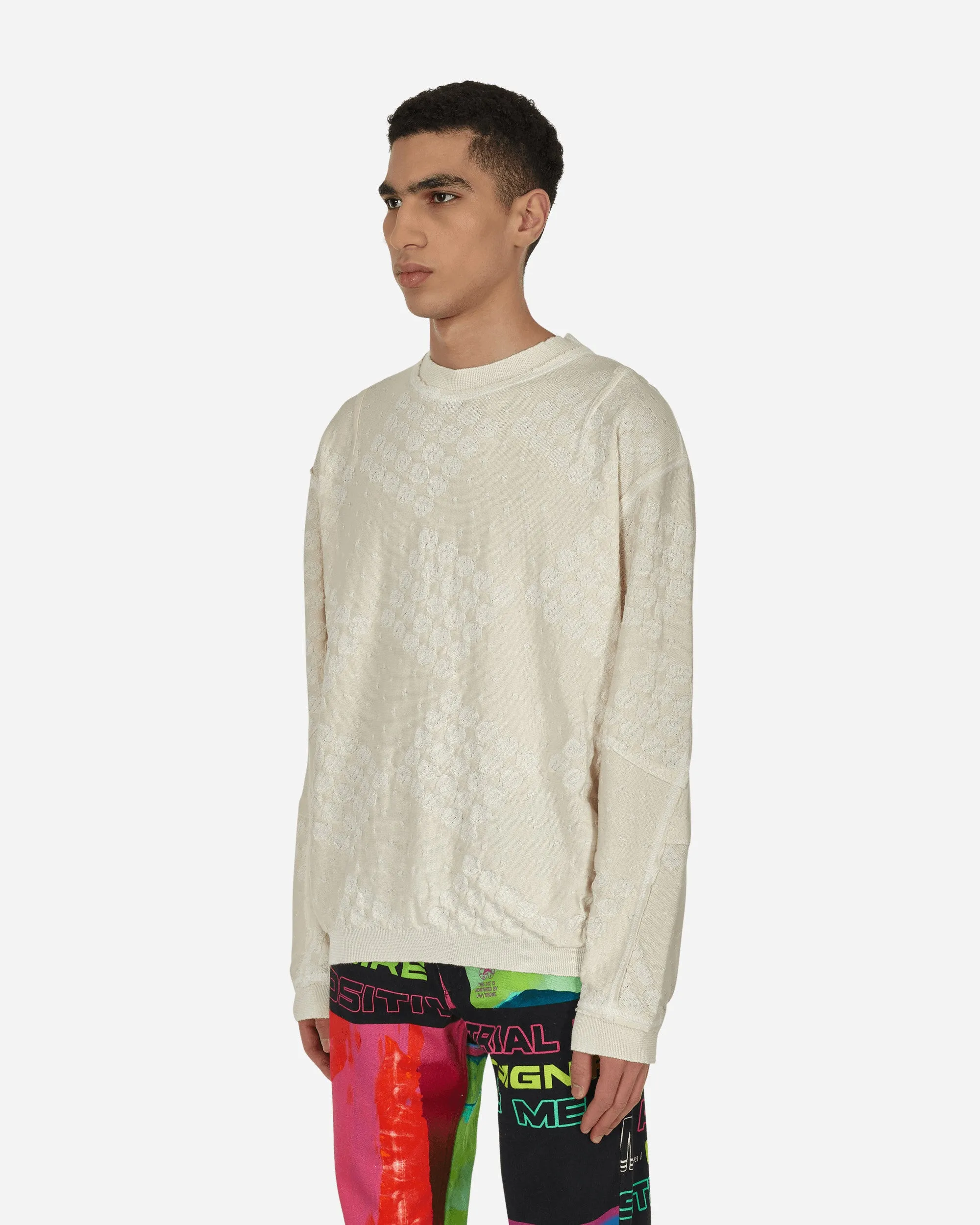 College Crewneck Sweater White