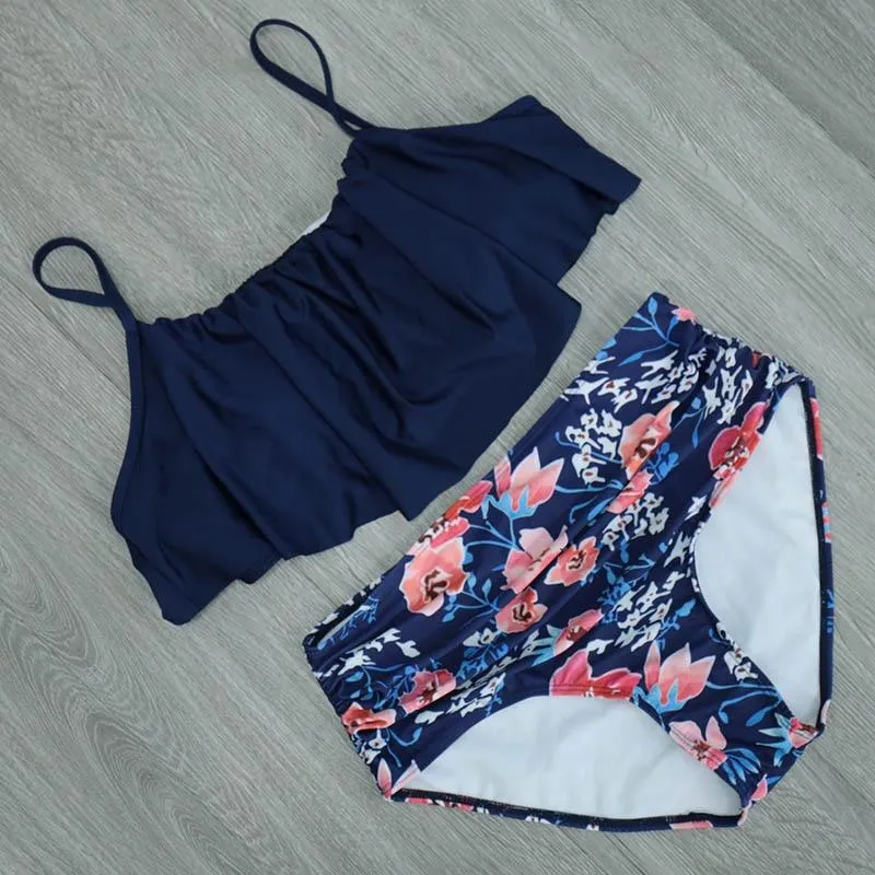 Cute Bikinis Women Swimwear High Waist Hula Honey Swimwear