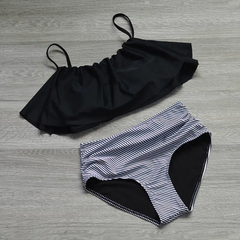 Cute Bikinis Women Swimwear High Waist Hula Honey Swimwear