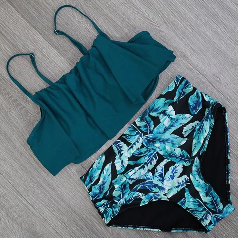 Cute Bikinis Women Swimwear High Waist Hula Honey Swimwear