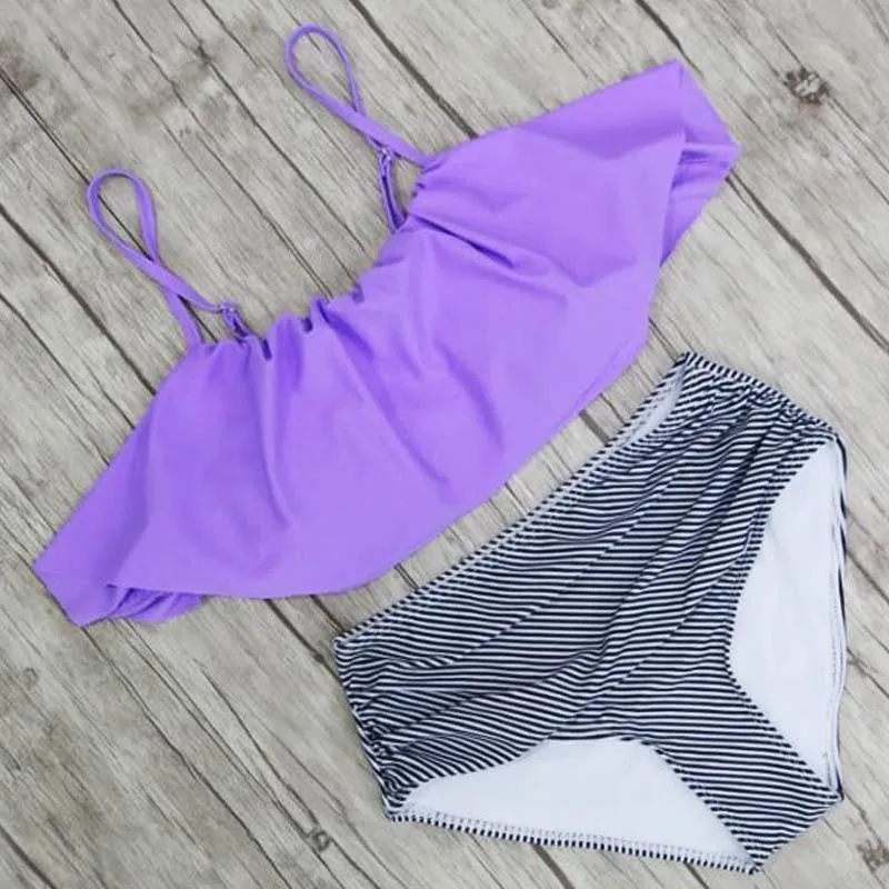 Cute Bikinis Women Swimwear High Waist Hula Honey Swimwear