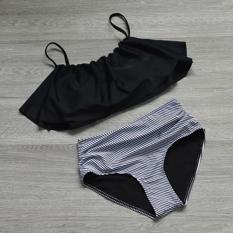 Cute Bikinis Women Swimwear High Waist Hula Honey Swimwear