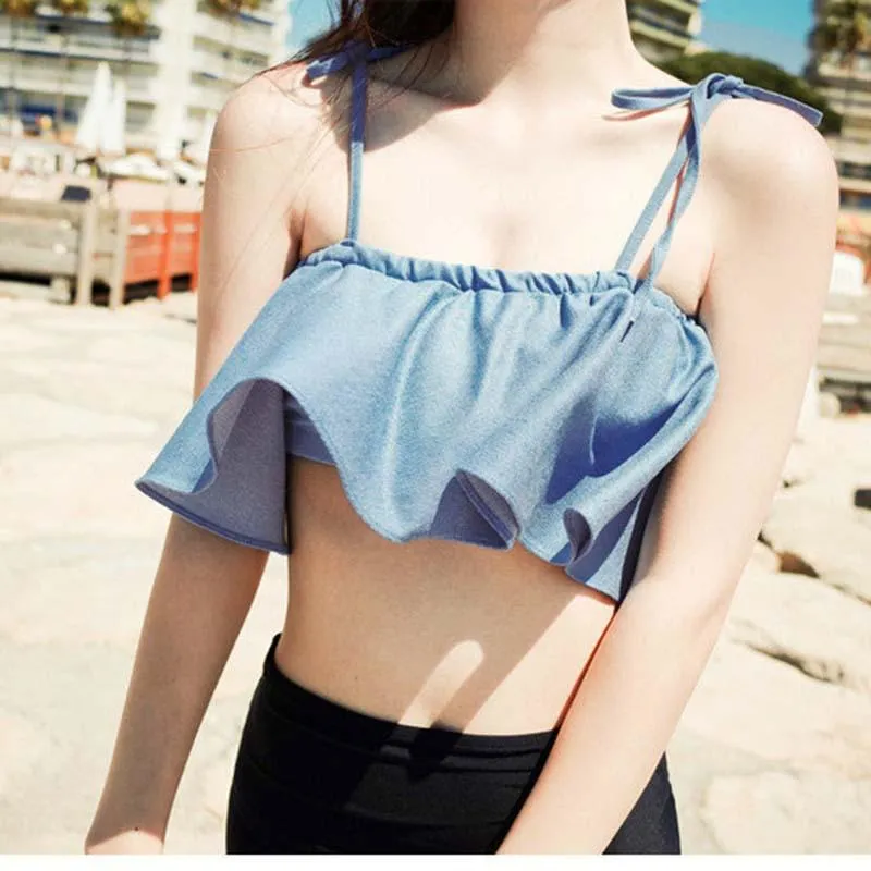 Cute Bikinis Women Swimwear High Waist Hula Honey Swimwear