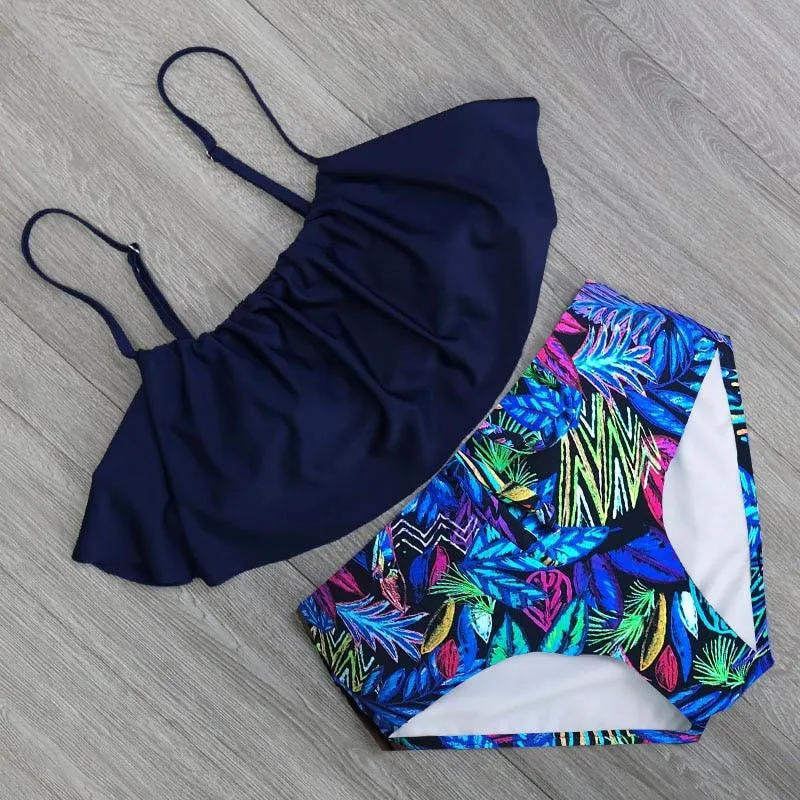 Cute Bikinis Women Swimwear High Waist Hula Honey Swimwear