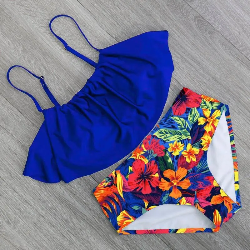 Cute Bikinis Women Swimwear High Waist Hula Honey Swimwear