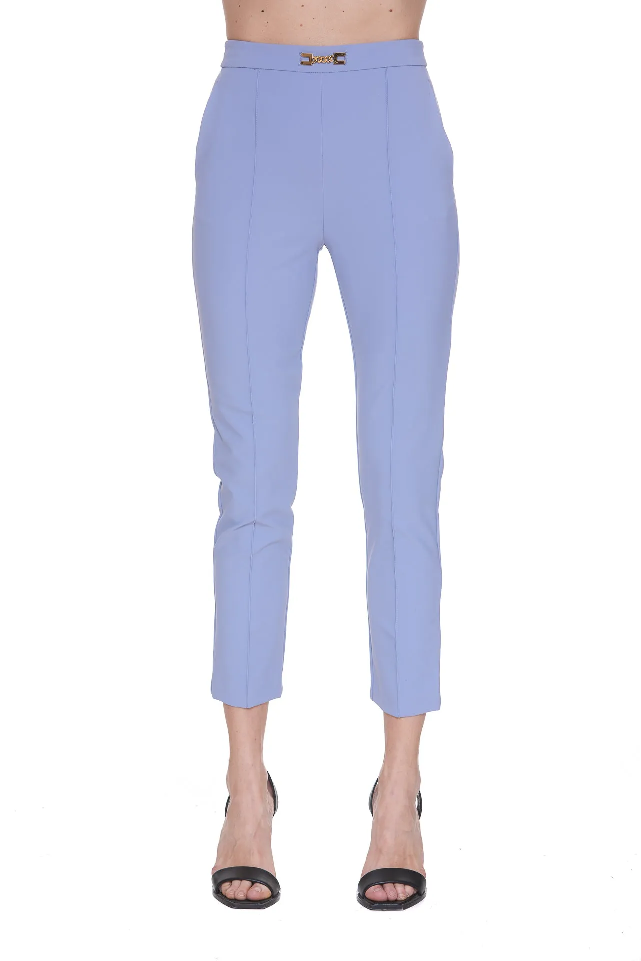 Elisabetta Franchi High Waist Slim Fit Trousers