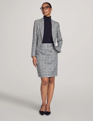 Executive Collection Plaid Jacket with Skirt- Sale