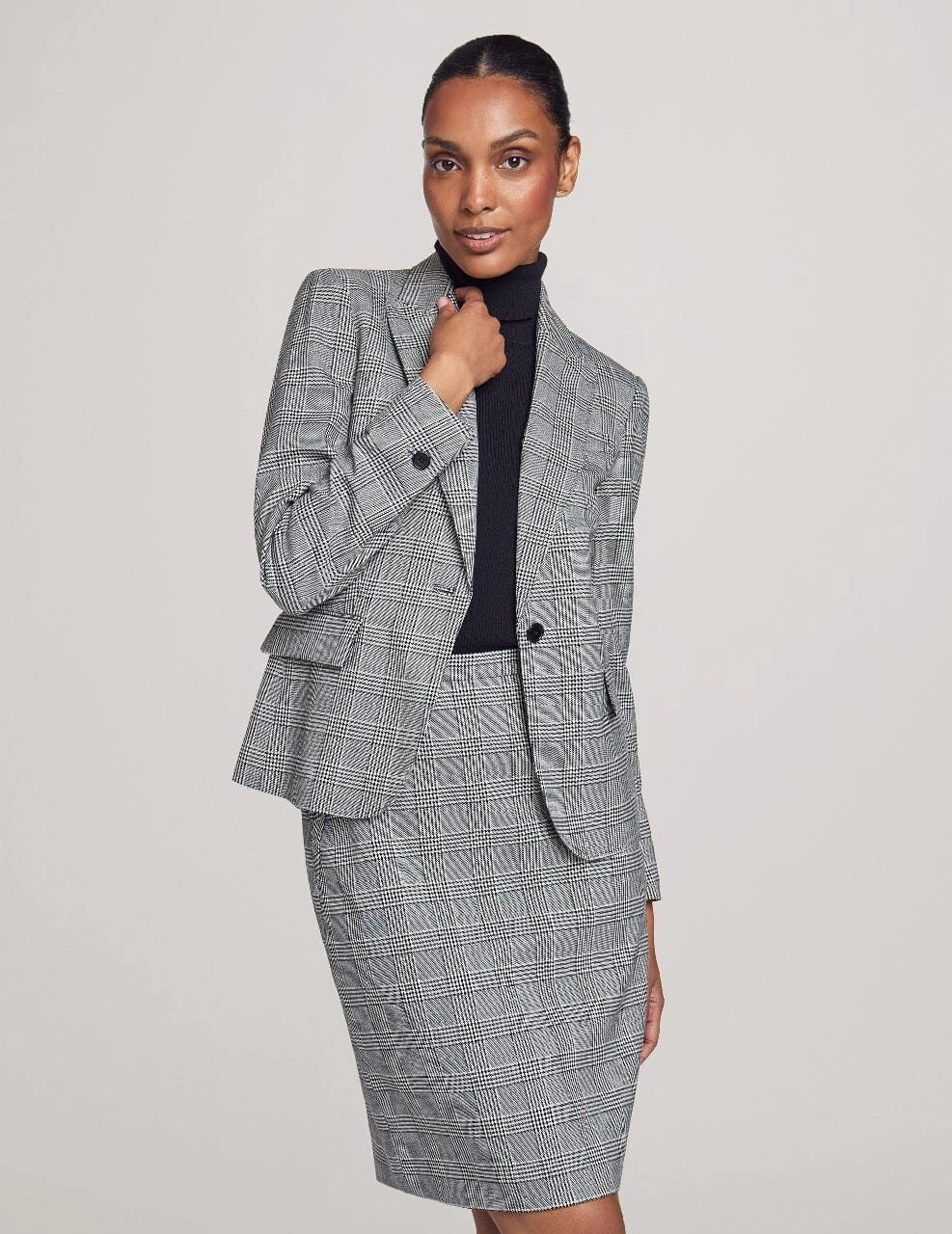 Executive Collection Plaid Jacket with Skirt- Sale