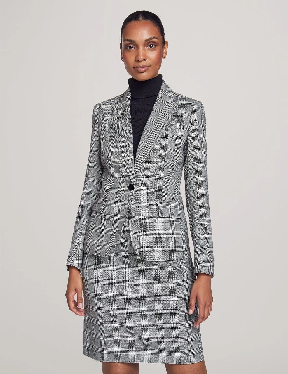 Executive Collection Plaid Jacket with Skirt- Sale
