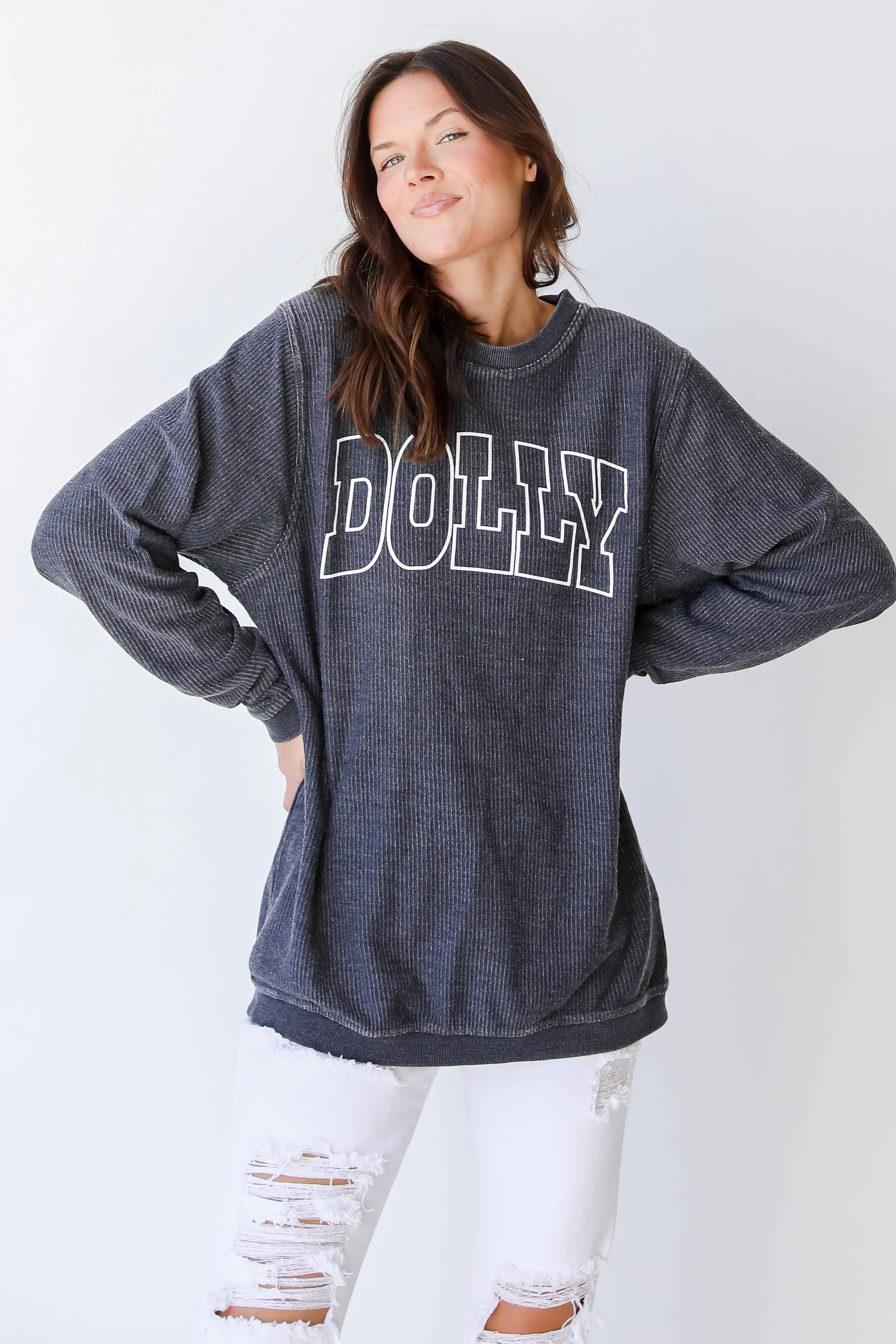 FINAL SALE - Dolly Corded Sweatshirt
