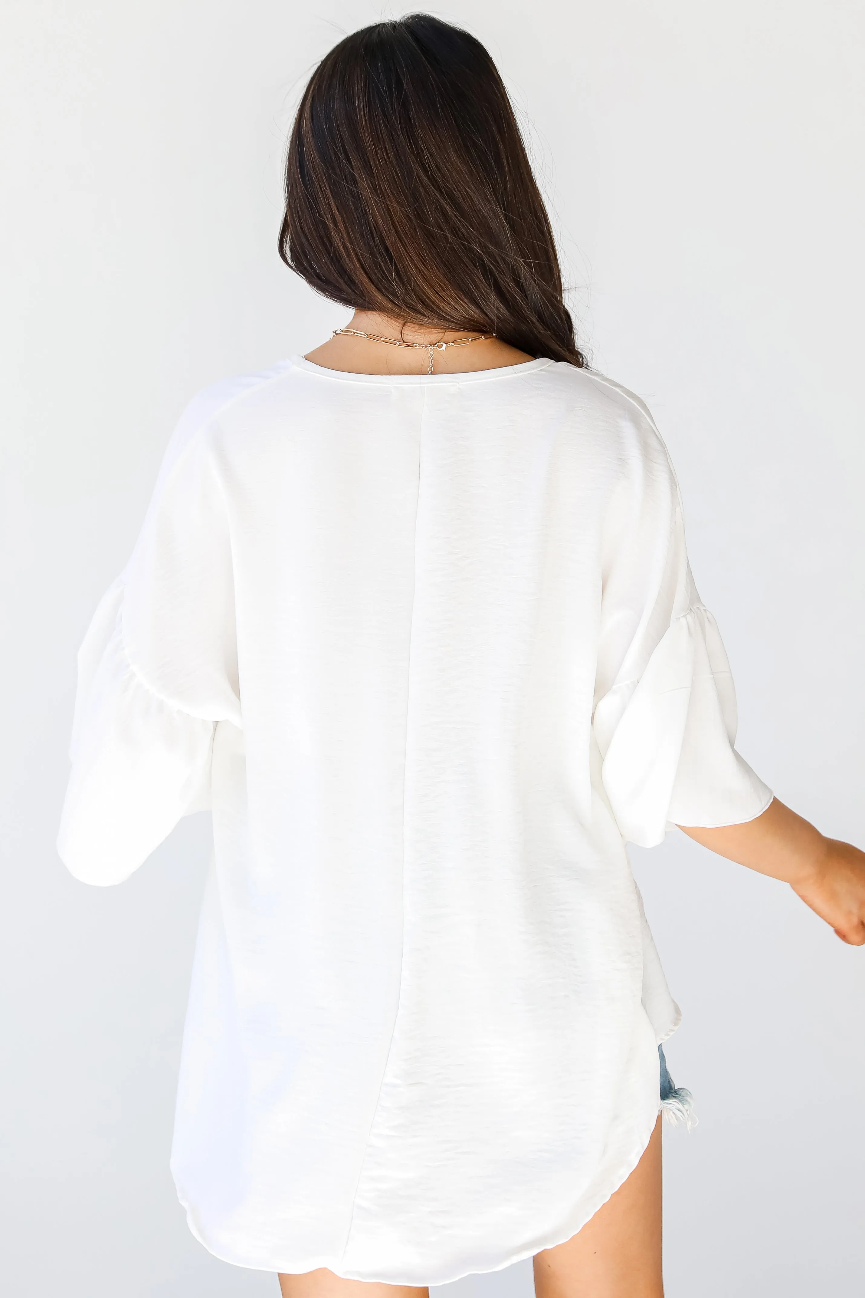 FINAL SALE - Frilled To Be Here Ruffle Sleeve Blouse