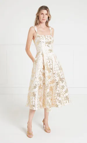 Frankel Strappy Dress - Liquid Gold