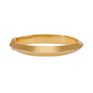 Goldtone Crystal Stone Hinge Bracelet