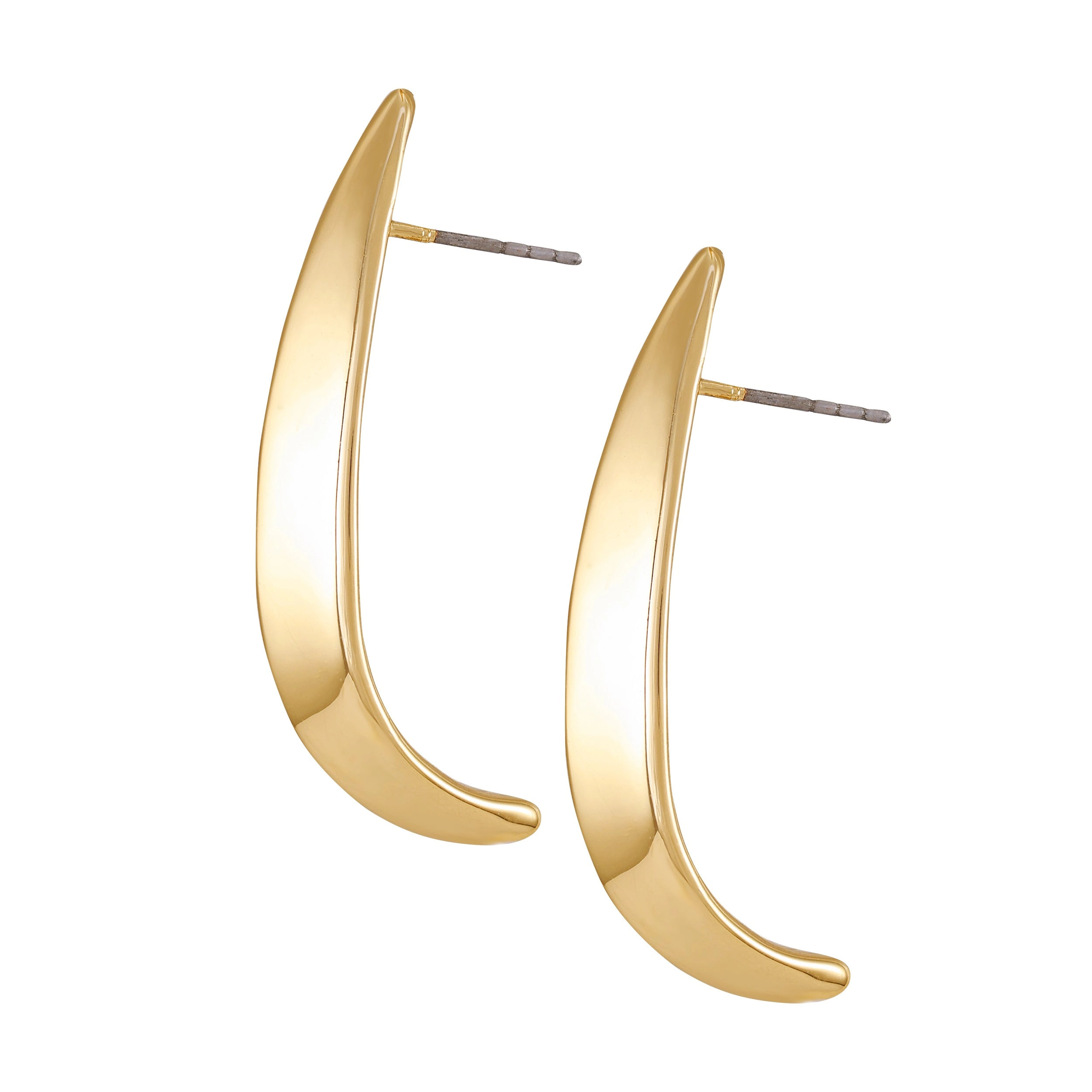 Goldtone Gilded Leaf Earrings