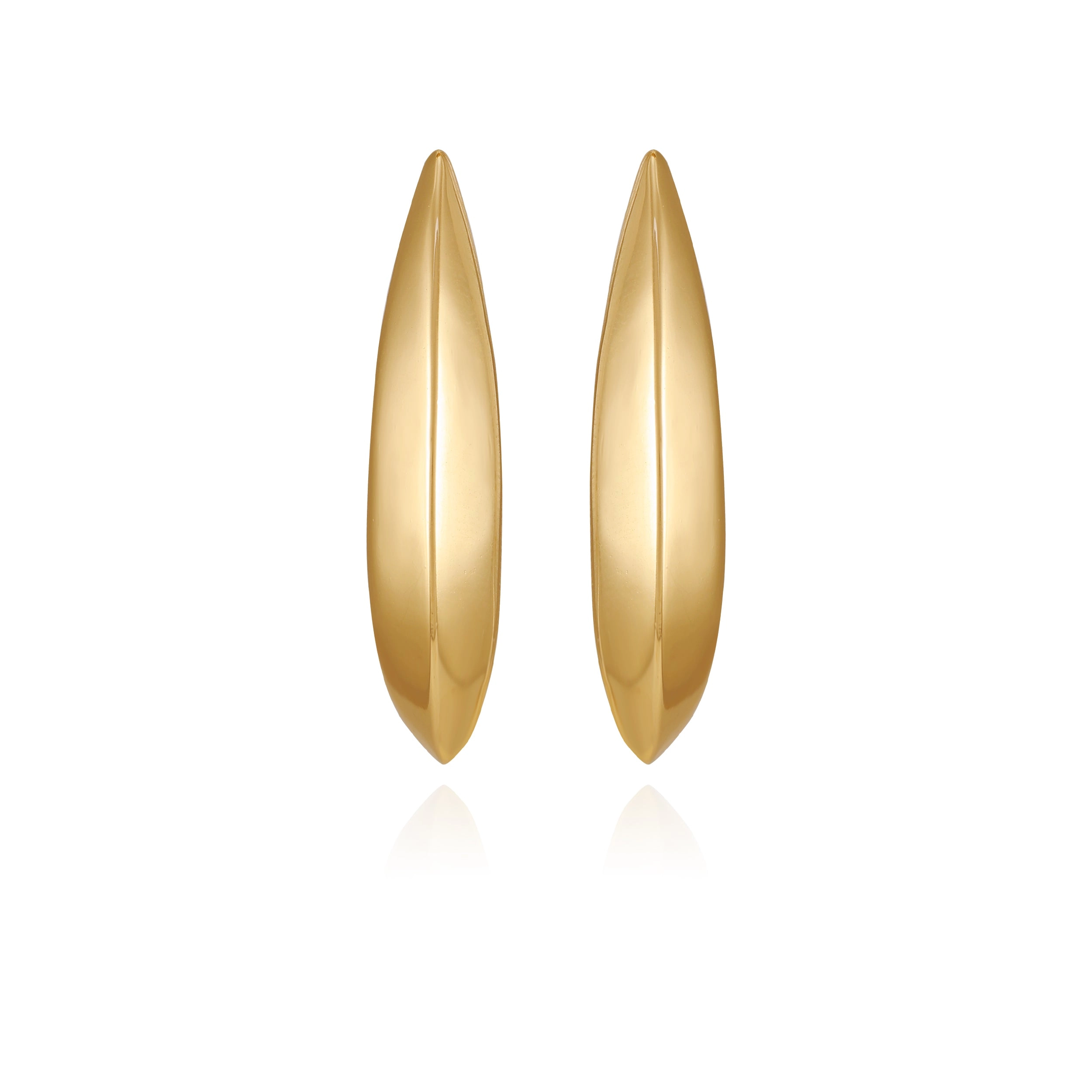 Goldtone Gilded Leaf Earrings