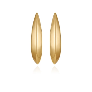 Goldtone Gilded Leaf Earrings