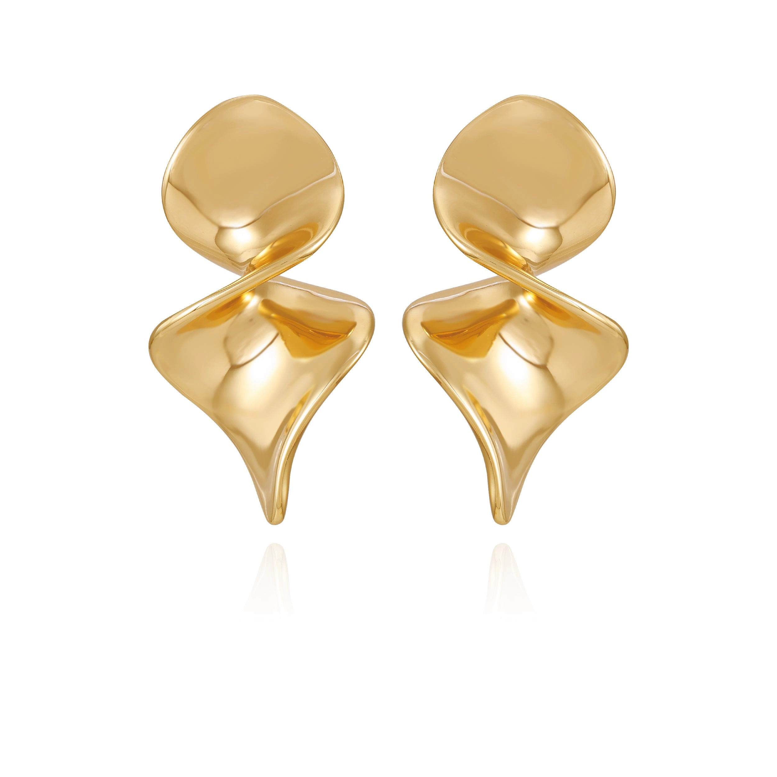 Goldtone Spiral Drop Earrings