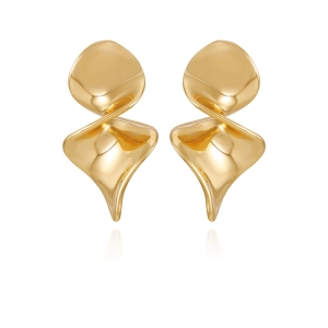 Goldtone Spiral Drop Earrings