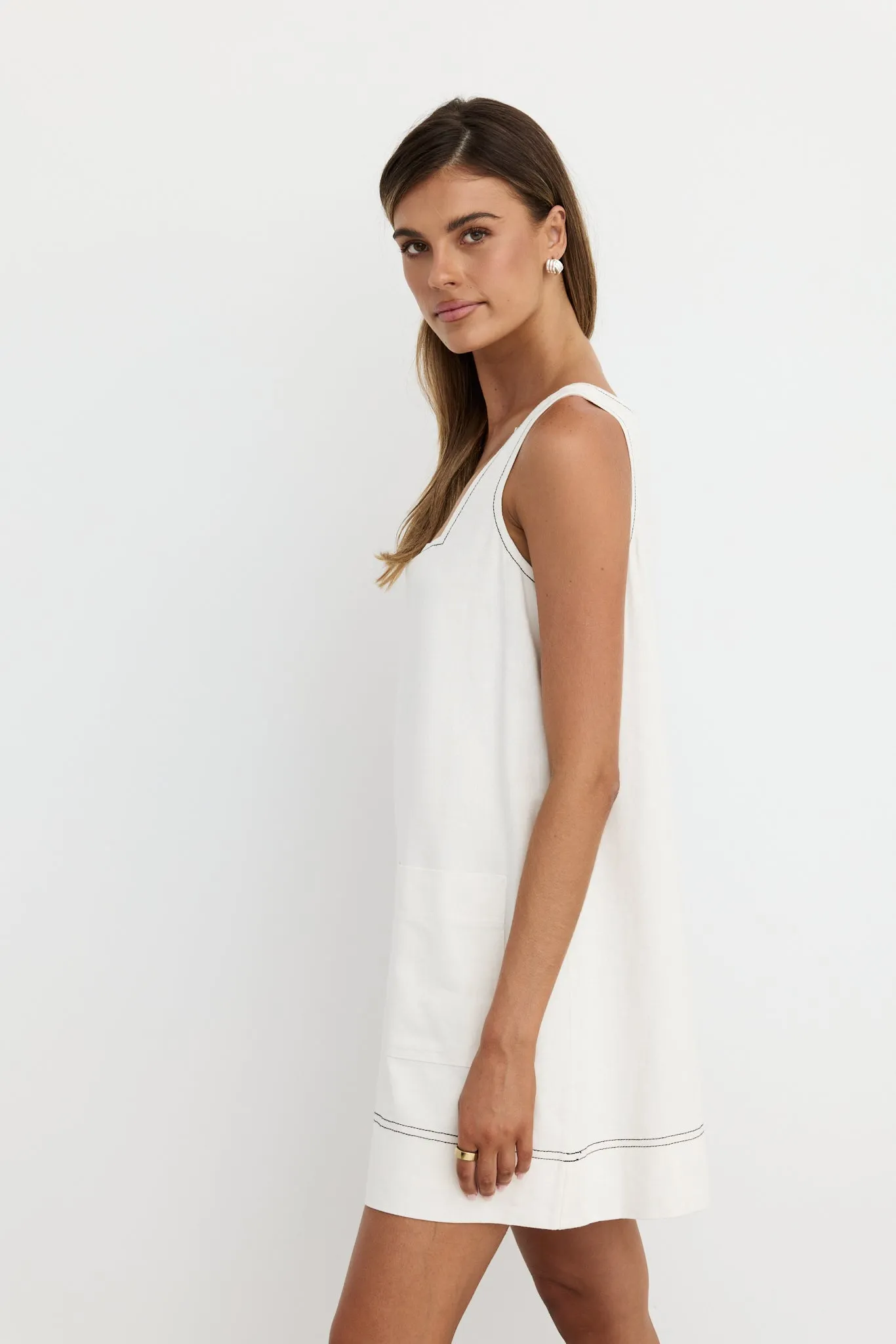 Gwen Mini Dress (White)