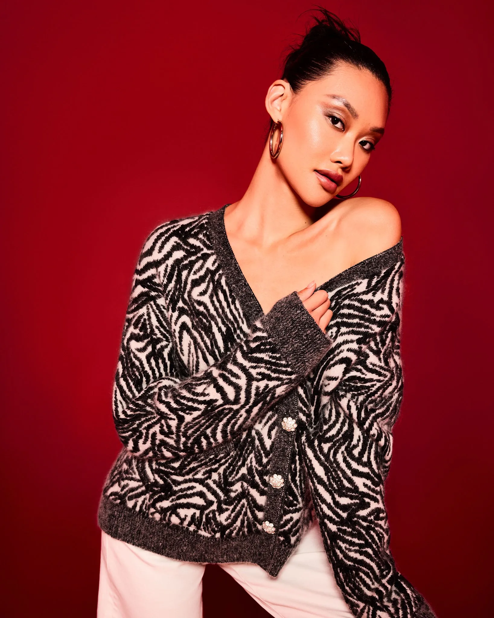 Jelena V-Neck Cardigan Sweater