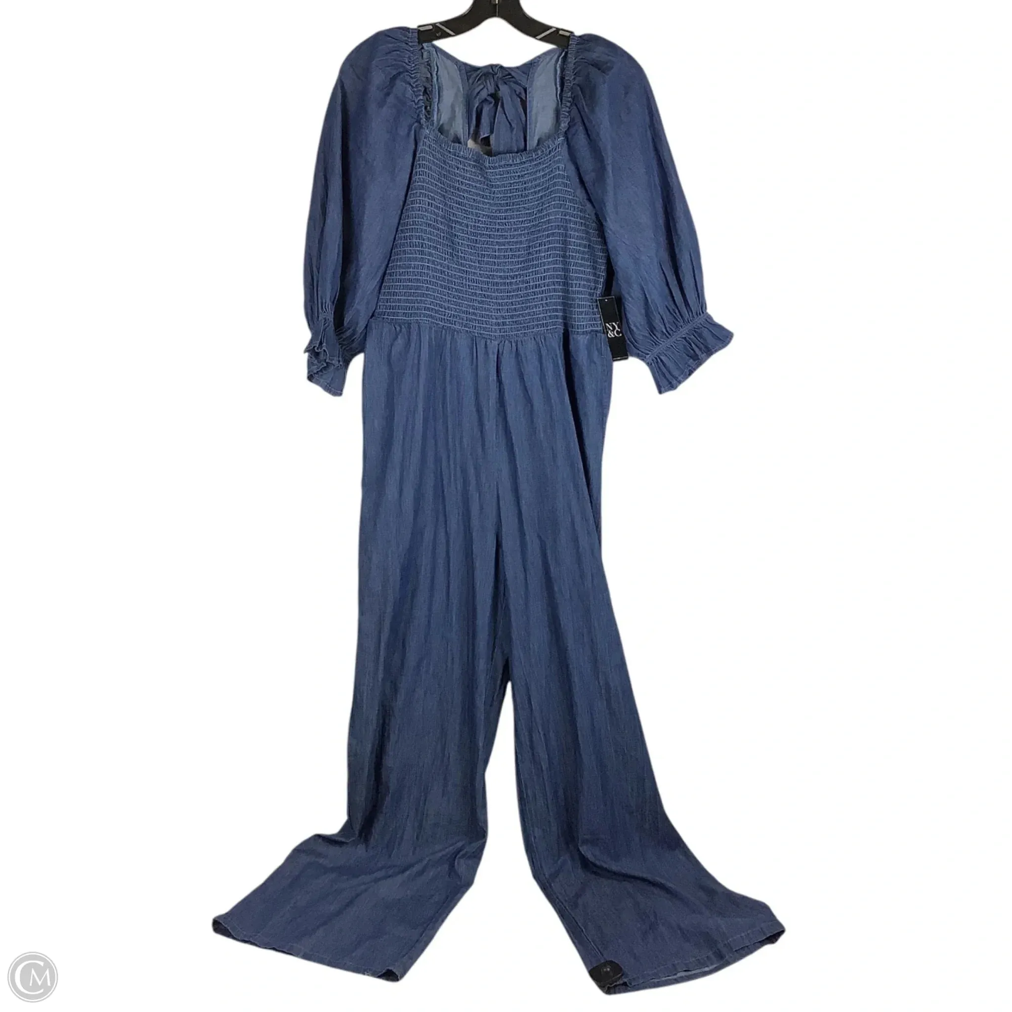 Jumpsuit By New York And Co In Blue Denim, Size: M