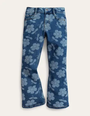 Kick Flare Jean-Denim Flower