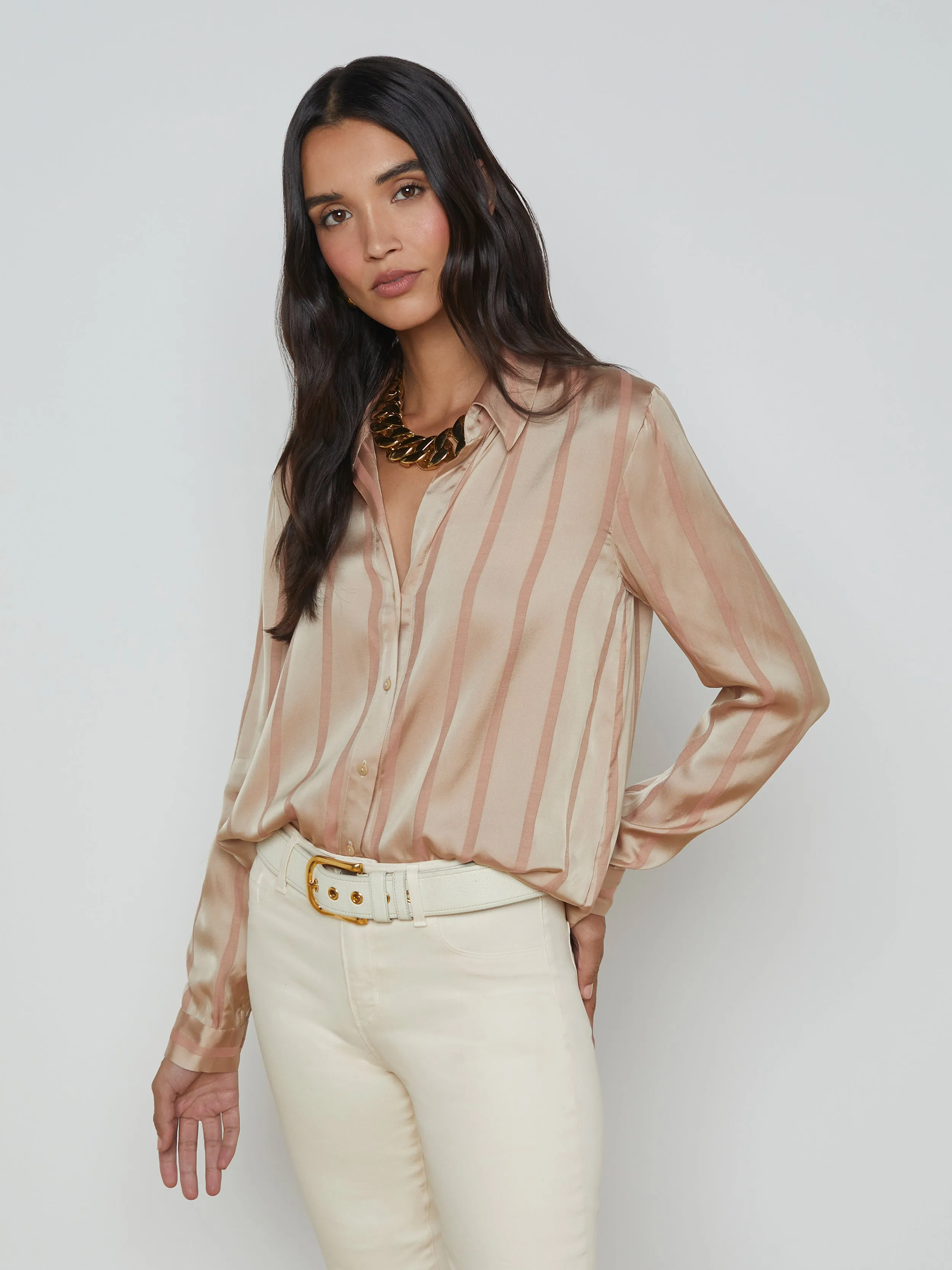 Laurent Satin Blouse