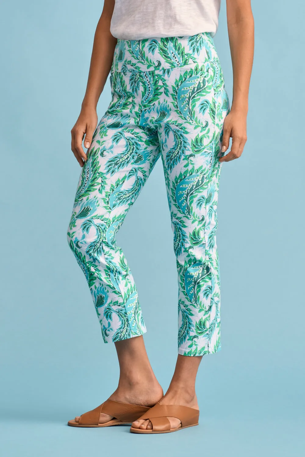 Lightweight Print Pant - Unfurling Fern