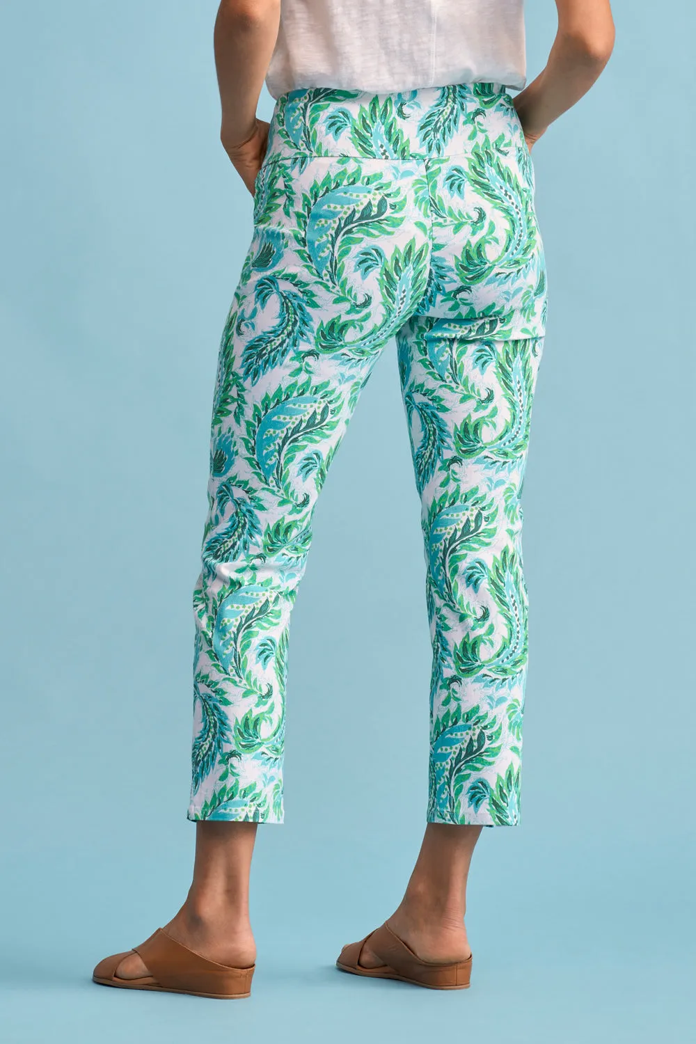 Lightweight Print Pant - Unfurling Fern