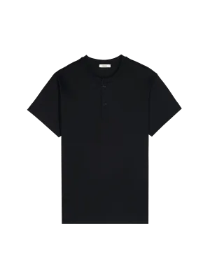 Mens DNA Henley T-Shirt—black
