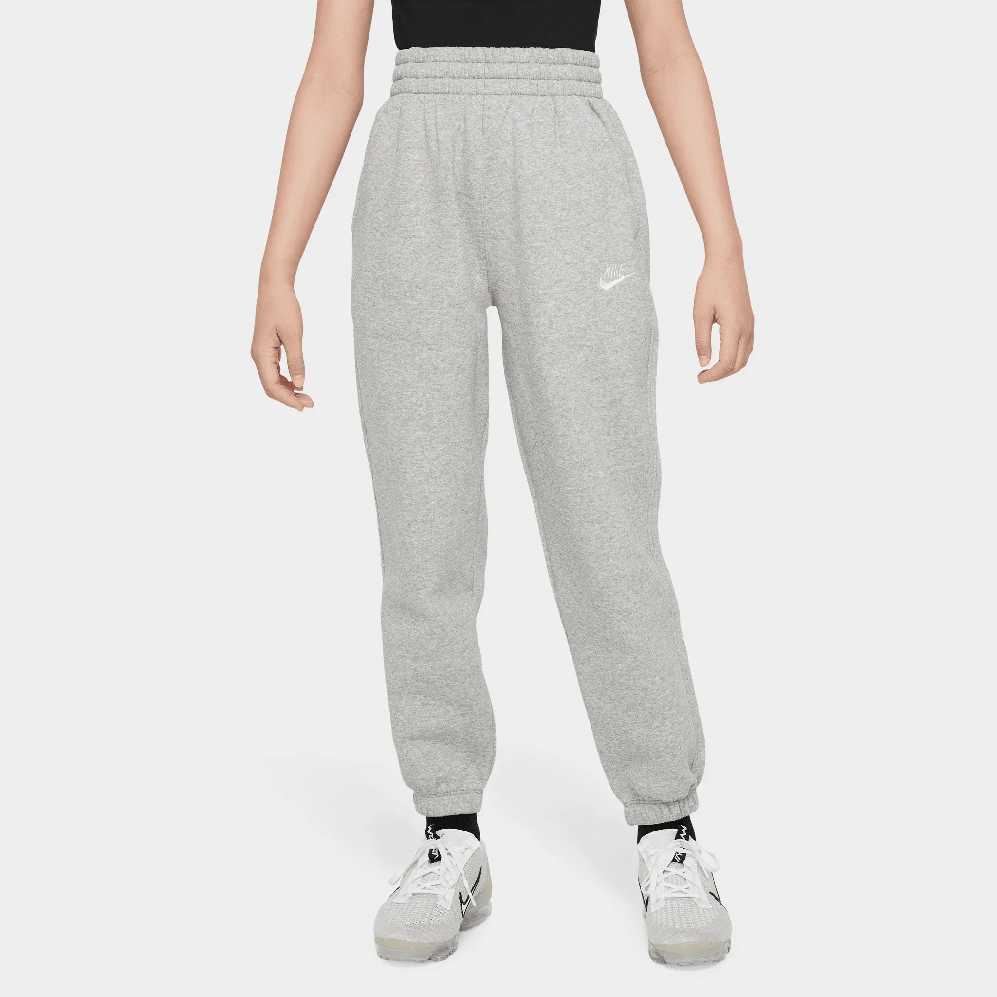 Nike Junior Girls' Club Fleece Loose Pants / Dark Grey Heather