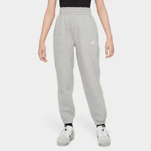 Nike Junior Girls' Club Fleece Loose Pants / Dark Grey Heather