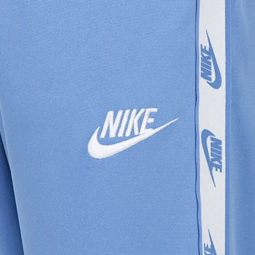 NIKE KID'S LOGO TAPING FULL ZIP BLUE TRACKSUIT SET